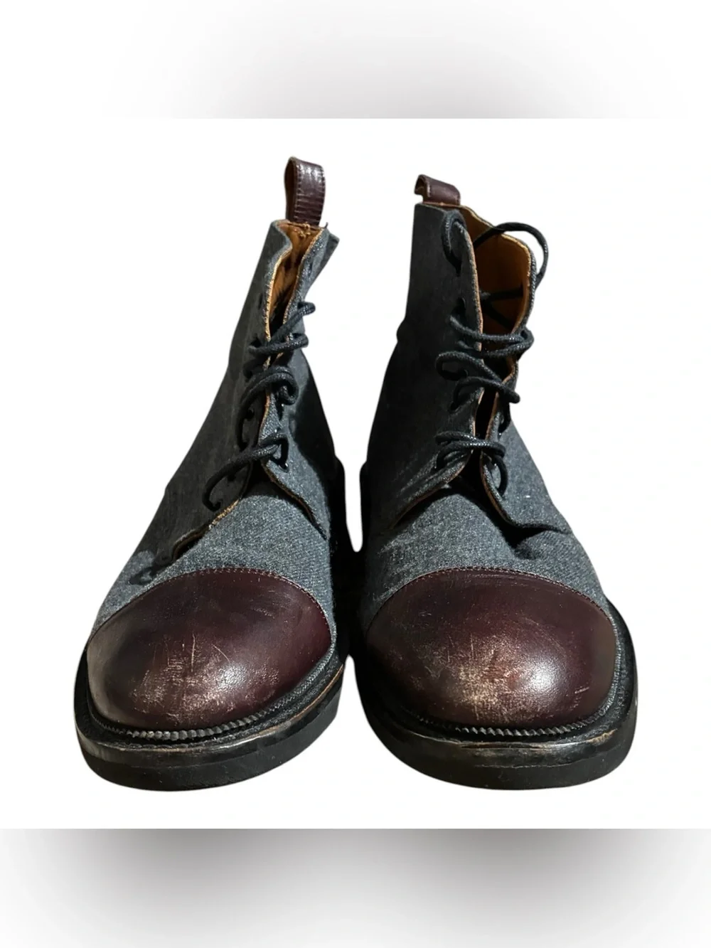 Taft Jack Boot in Grey/Oxblood